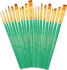 20pcs Artist Painting Brush Set for Acrylic Watercolor Gouache Hobby Craft Face