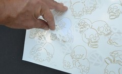 Camouflage Adhesive Airbrush Spray Paint Mask Gun RC Model Stencils SKULL 4 PACK