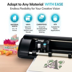 Smart Cutting Machine Silhouette Cameo 5 Alpha Bundle Matte Black America Print
