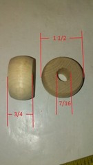 3/4″ Thick Classic Mini Wood Wheels 1-1/2″ Diameter, 7/16″ Hole, Craft Wood 4