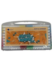 36-Color Fine Tip Acrylic Marker Set – Waterproof Non-Toxic Fast-Drying