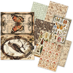Ciao Bella A5 Rice Papers 8pc – Cabinet of Curiosities – Mixed, CBRS003