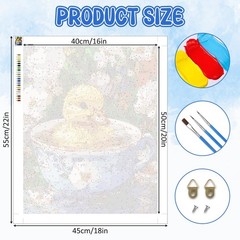 Duck Paint by Numbers for Adults, Flowers Paint by Numbers Kit for