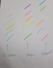 (Set Of 3) 16 Piece Ice Cream Octopus Hearts Highlighter Markers Set 6.5″-8.25″