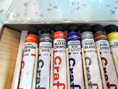 Vtg 50s 60s Craftint No 19 Starter Oil Painting Set UNUSED 10 Colors + Extras