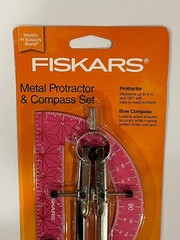 Fiskars Metal Compass and Protractor Set – Ages 8+ – NEW!