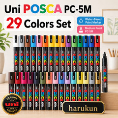 Genuine Uni POSCA Paint Marker Pen Medium Point PC-5M Set of 29 Colors