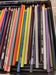 Box Of 47 Used Prismacolor Colored Pencils Pro Art