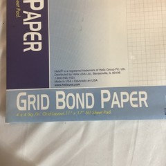 Helix Grid Bond Paper Pad – 11×17”, 50 Sheets, 4×4 Grid, Unopened