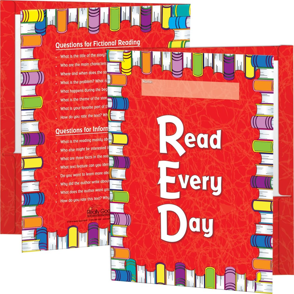 Really Good Stuff Read Every Day Student Folders – Pack of 12, 9″?” x 12″ Lam…