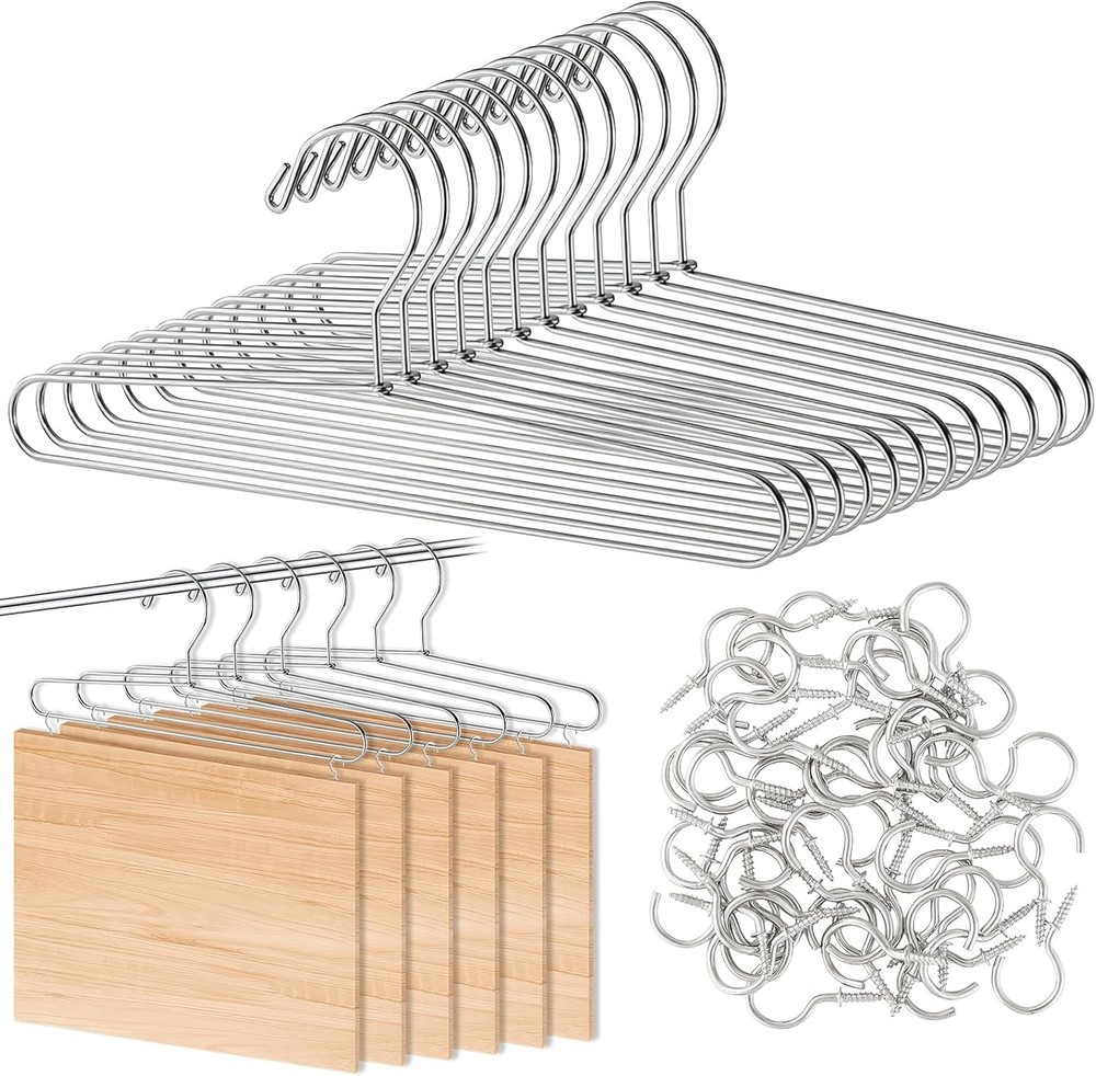 12 Pack Cabinet Door Painting Hanger Paint Drying Rack with 50 Pcs Metal Scre…