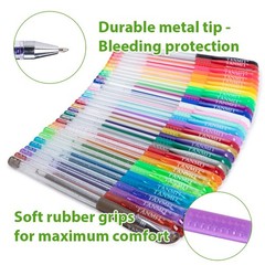 TANMIT Gel Pens 33 Color Fine Point Colored Pen Set 40% More Ink