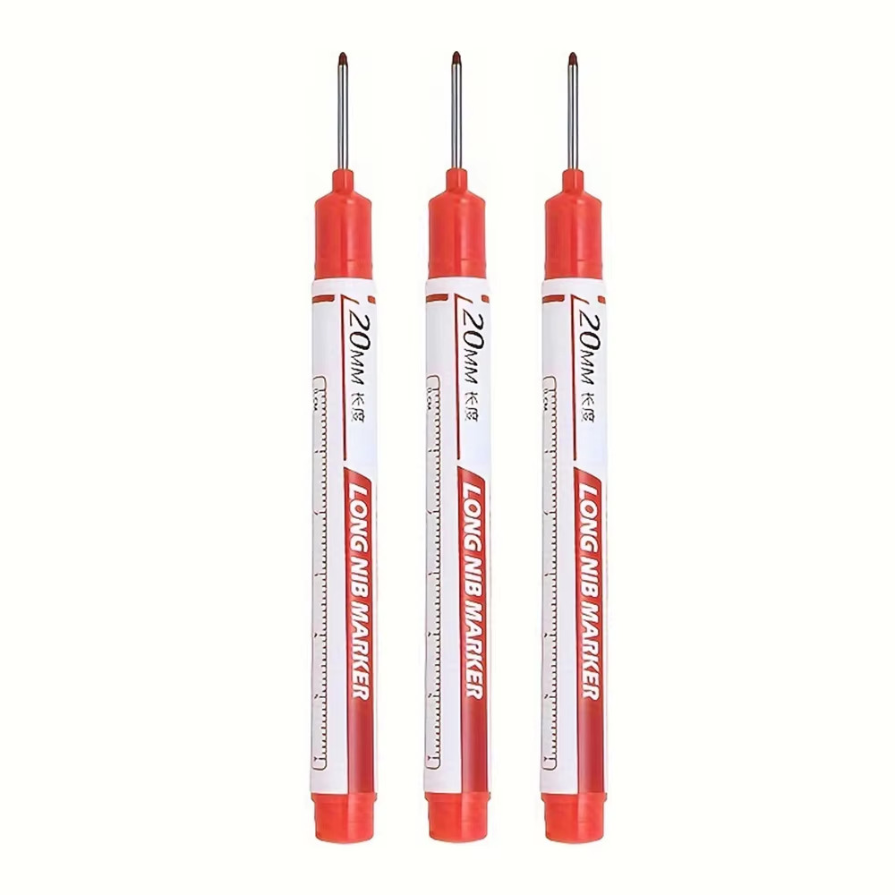 10Pcs/Set Multi-Purpose 20Mm Deep Hole Long Nib Head Marker for Metal Perforatin
