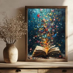 PHANTASYART Book Paint by Numbers Kit for Adults,Book Frameless, Vintage