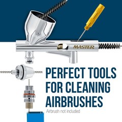 Deluxe Airbrush Cleaning Kit, 3 in 1 Airbrush Clean Pot, Holder Brushes Set
