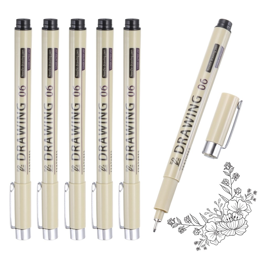 6Pcs 0.5mm Fineliner Ink Pens