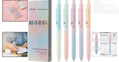 Ergonomic 5-Piece Gel Pen Set – Soft Grip & Pocket Clip for On-the-Go Writing