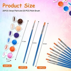 10 Pack Mini Acrylic Paint Set,12 Colors Acrylic Paints Strips for pack of 10