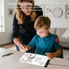 A4 LED Light Box for Tracing and Drawing – Ultra Thin Adjustable Light Table,…