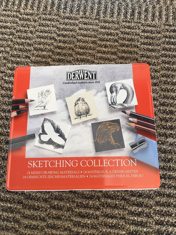 Derwent Sketching Collection Metal Tin 24 Count 34306