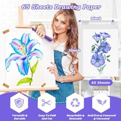 Drawing Paper, 9″x12″ Craft Art Paper, 65 Sheets Loose Drawing Paper Bulk
