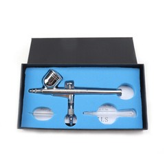 Dual Action Gravity Feed Airbrush Kit 0.2-0.5mm Spray Paint Nail Makeup Art Tool