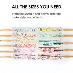 Paint Brush Set, Miniature Detail, 11 Pcs for Oil, Acrylic, Watercolor and