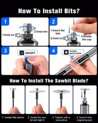 5 Speed Electric Engraving Pen with LCD Display 31 Bits LED Light Engraver Tool