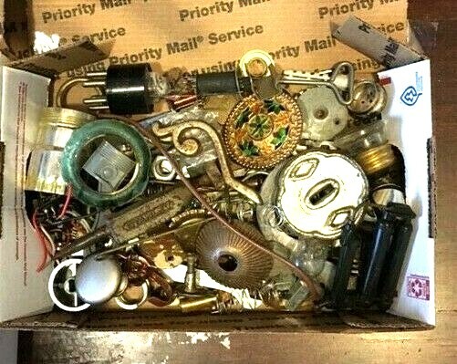 Steampunk Parts Lot- 1 pounds of metal material as shown- for artists-#VV155R