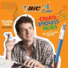 BIC 4 Color Shine Retractable Ballpoint Pen with 1.0 mm Point and Wide Barrel…