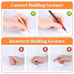 12PCS 3 Concaves Silicone Grippers for Pencil Pen, Ergonomic Comfort Style2