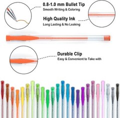 Paquete De 80 Boligrafos De Gel Con Purpurina, Juego De Boligrafos De Gel Co…