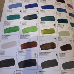 Golden Acrylic Heavy Body Paint, Mixed Sample 1 oz Set Of 8 Lot