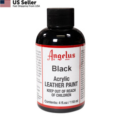 Angelus Acrylic Leather Paint for Shoes, Sneakers, 4 Fl Oz (Pack of 1), Black