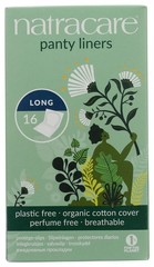 Natracare Natural Organic Panty Liners, Long, Made with Certified Organic