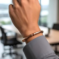 Heavy Pure Copper thick Bracelet Bangle Unisex Kada Solid Handmade Cuff for Men