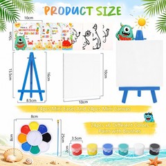 24 Set Mini Acrylic Paint Kit for Monster Painting Set Acrylic Paint Canvas B…