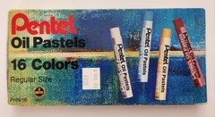 Vintage Pentel Oil Pastels 16 Colors Regular Size PHN-16 NOS ~ Free Ship