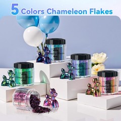 Chameleon Flakes, Resin Supplies -Intense Color Shift Pigment for Resin Molds…