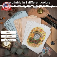 LEATHER VILLAGE Watercolor Paper- 8 X 6 inches, 50 Sheets – Mixed Media Watercol