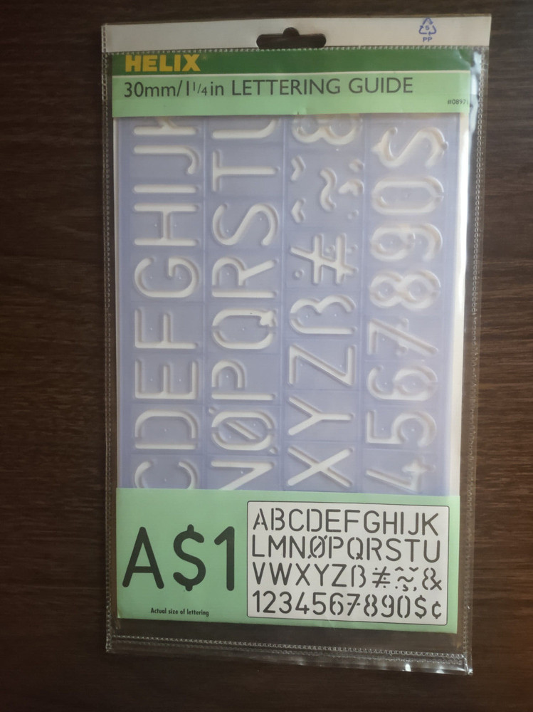 Lettering Guide Template 1-1/4″ 30mm Helix #08971