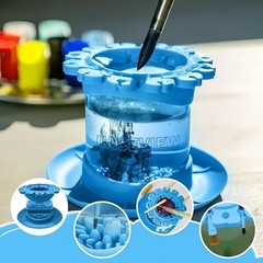 New Paint Brush Cleaner Rinse Cup For Acrylic Watercolor And Water-Based Mediums