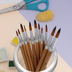 Incraftables Watercolor Paint Brushes Set 12pc, Round Art Brushes for Painting