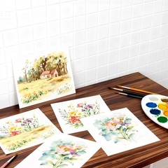 300 Sheets 5×7 Inch Watercolor Paper 140lb/300gsm Cold Press Cotton Pads Art