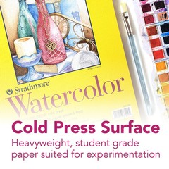 Strathmore 300 Series 9×12 Watercolor Pad 140 lb Acid Free Cold Press Paper