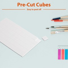 8 Sheets 1320 Pcs Foam Squares 2 Sizes Double Sided Foam Tape Adhesive Dots M…