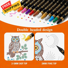 Dot by Letter Adult Coloring Book with 12 Markers, 11.2 x 8.3 inches, GOLD