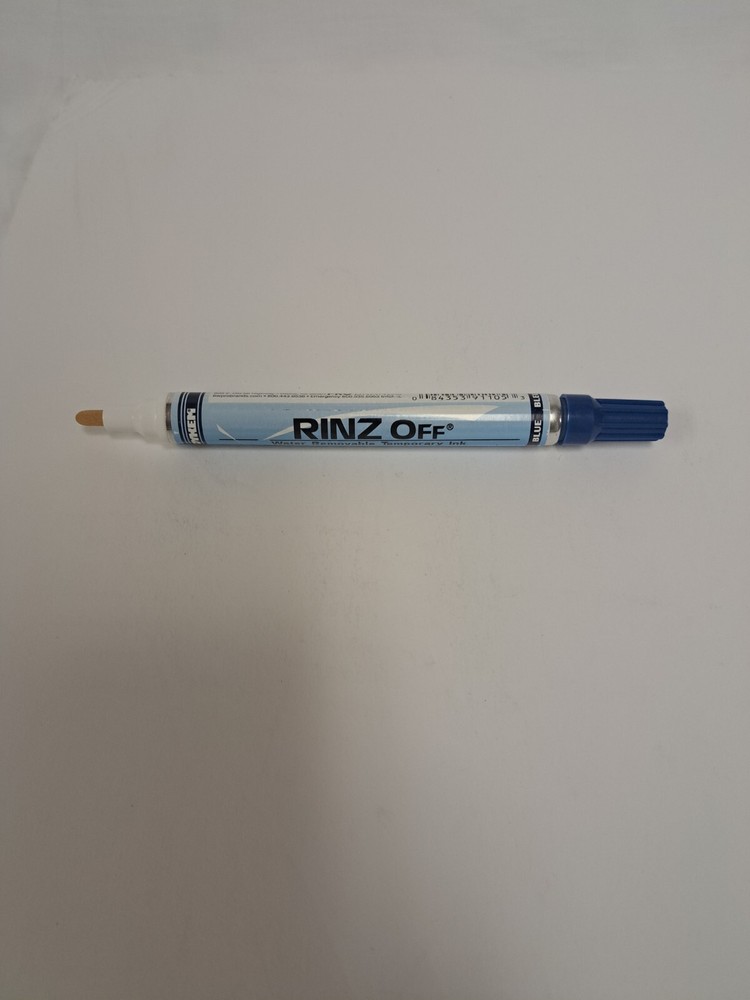 Dykem Rinz Off Water Removable Temporary Ink Marker Blue #91105