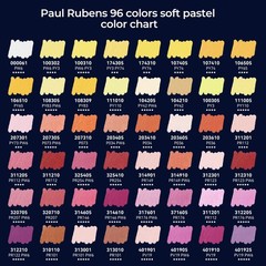 Paul Rubens Professional Soft Pastels, Handmade 96 Vibrant Colors Chalk Pastels