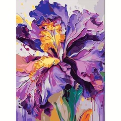 GEMFAMILY Iris Flower Paint by Numbers Kit for 16 x 20 inches,